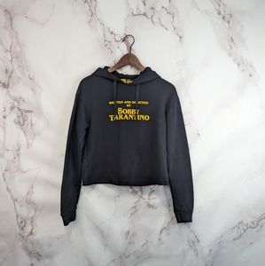 Logic Hoodie Womens Small Bobby Tarantino  Black Cropped Merch Shirt Sinatra